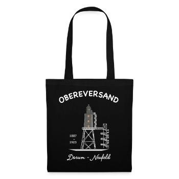 Lighthouse Dorum - Neufeld, German North Sea coast - Tote Bag - black - Front