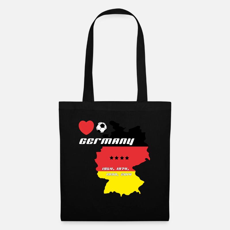 Ich Liebe Fussball Germany - Stoffbeutel - Schwarz