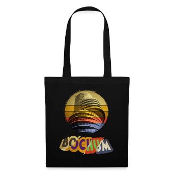 Bochum Deutschland Stadt Skyline Vintage Retro - Stoffbeutel - Schwarz - Vorne
