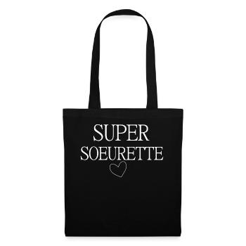 SUPER SOEURETTE COEUR - Sac en tissu - noir - Devant
