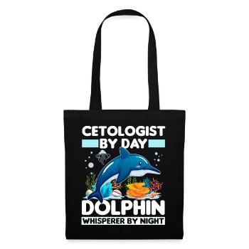 Meeresbiologie Delfin | Meeresbiologe Geschenkidee - Stoffbeutel - Schwarz - Vorne