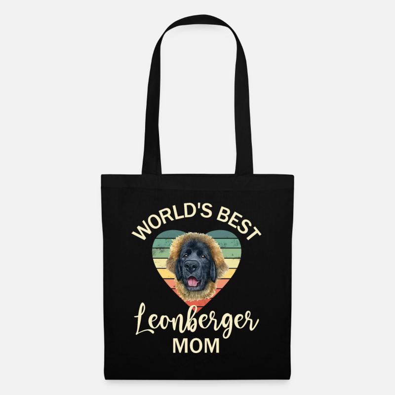 Hund Leonberger - Stoffbeutel - Schwarz