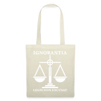 Latein Spruch Richter Ignorantia legis non excusat - Stoffbeutel - Natur - Vorne