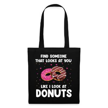 Donuts Love Design - Stoffbeutel - Schwarz - Vorne