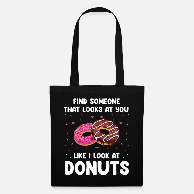 Donuts Love Design - Stoffbeutel - Schwarz