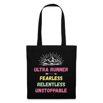 Ultra Runner - Fearless. Relentless. Unstoppable. - Tote Bag - black - Front