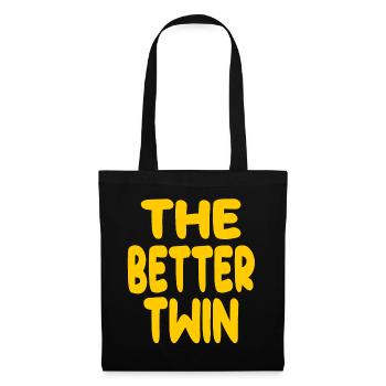 Je suis le plus beau jumeau - Sac en tissu - noir - Devant