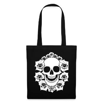 Horreur Crâne Crâne Art Crâne Gothique Heavy Metal - Sac en tissu - noir - Devant