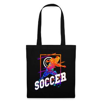 Joueur de football Joueur de football Fan Club Bunt - Sac en tissu - noir - Devant