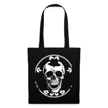 Horreur Crâne Crâne Art Crâne Gothique Heavy Metal - Sac en tissu - noir - Devant