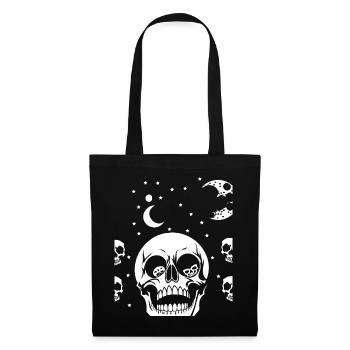 Horreur Crâne Crâne Art Crâne Gothique Heavy Metal - Sac en tissu - noir - Devant