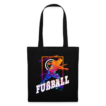 Joueur de football Joueur de football Fan Club Bunt - Sac en tissu - noir - Devant