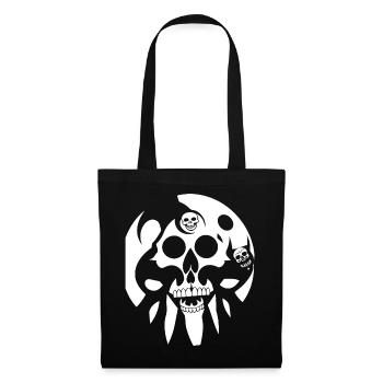 Horror Skull Skull Art Skull Gothic Heavy Metal - Tote Bag - black - Front