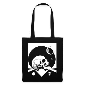 Horreur Crâne Crâne Art Crâne Gothique Heavy Metal - Sac en tissu - noir - Devant