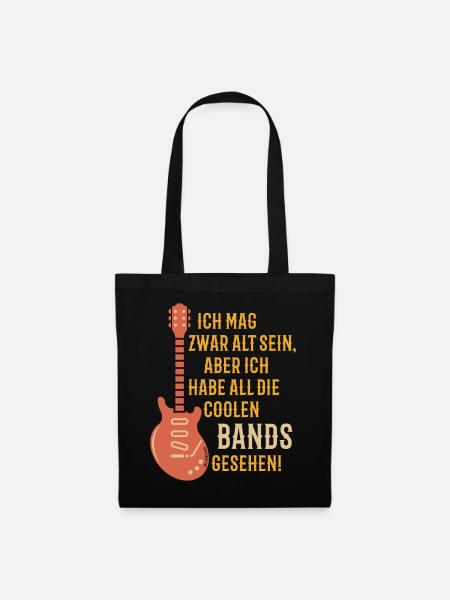 Ich Habe All Die Coolen Bands Gesehen! (PNG / 3C) - Stoffbeutel - Schwarz