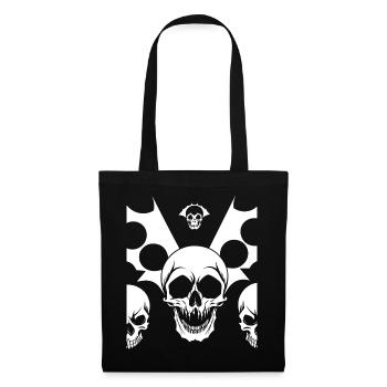 Horror Schädel Schädel Kunst Totenkopf Gothic Heavy Metal - Stoffbeutel - Schwarz - Vorne