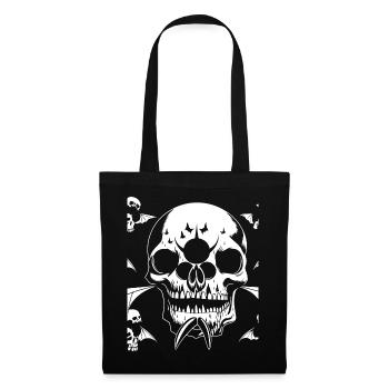 Horror Skull Skull Art Skull Gothic Heavy Metal - Tote Bag - black - Front