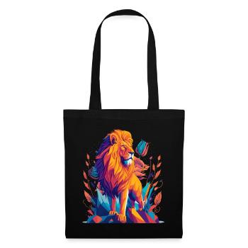 Majestic Lion Polygon - Tote Bag - black - Front
