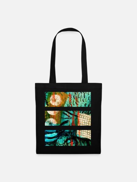 Abstract Landscape with Vibrant Colors - Tote Bag - black