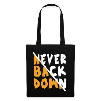 Ne reculez jamais dans la conception - Sac en tissu - noir - Devant