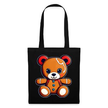 Cute Gingerbread Teddy Bear - Tote Bag - black - Front