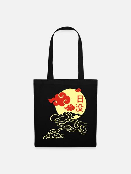 Manga sunset - Tote Bag - black