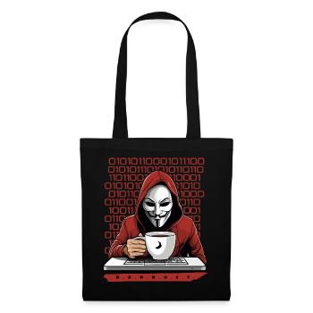 Anonymous Hacker - Stoffbeutel - Schwarz - Vorne