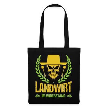 Bauern Protest Landwirt Im Widerstand Bauerndemo - Stoffbeutel - Schwarz - Vorne