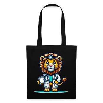 Cute Lion Doctor - Tote Bag - black - Front