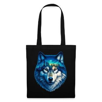 Loup - Sac en tissu - noir - Devant