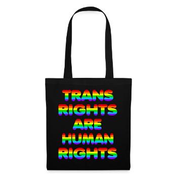 Trans Rights for CSD Christopher Street Day - Stoffbeutel - Schwarz - Vorne