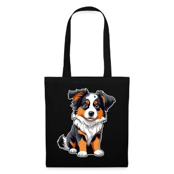 Cute Border Collie Dog - Tote Bag - black - Front