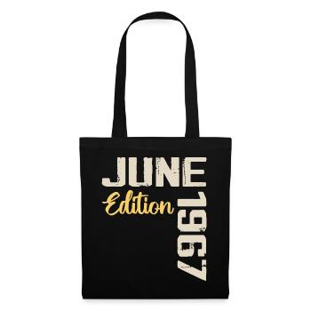 Né(e) en Juin 1967 Cadeau Juin 1967 Anniversaire - Sac en tissu - noir - Devant