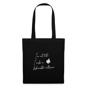 Pas en retard - Sac en tissu - noir - Devant