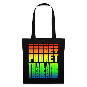 Phuket Thailand rainbow design - Tote Bag - black - Front