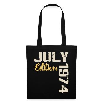 Juillet 1974 Chemise D’anniversaire Juillet 1974 - Sac en tissu - noir - Devant