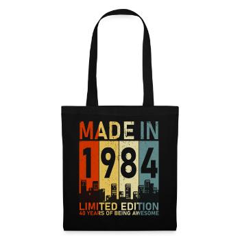 Anniversaire de 1984 : cadeau rétro légendaire - Sac en tissu - noir - Devant