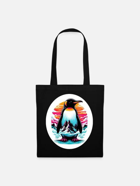 Pinguin - Stoffbeutel - Schwarz