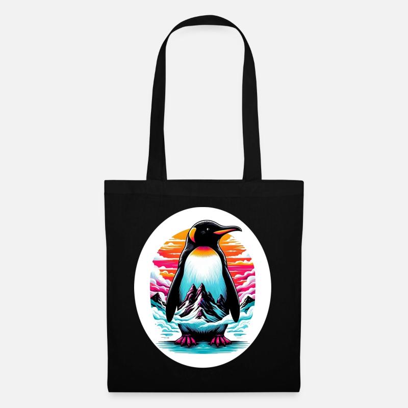 Pinguin - Stoffbeutel - Schwarz