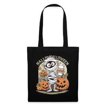 Merry Halloween Mummy with Pumpkins - Tote Bag - black - Front