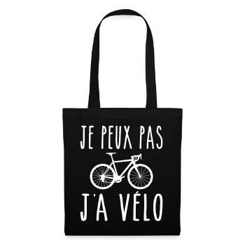 Ich kann kein Fahrrad haben - Stoffbeutel - Schwarz - Vorne