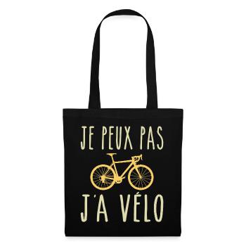 Ich kann kein Fahrrad haben - Stoffbeutel - Schwarz - Vorne