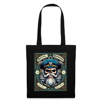 Sailor Skull Skull Captain Ahoy Ship - Tote Bag - black - Front