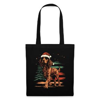 Irish Setter with Santa Hat and Sunglasses - Tote Bag - black - Front