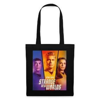 Star Trek Strange New World Spock, Pike Und Una - Stoffbeutel - Schwarz - Vorne