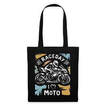 Motorcycle Racing vintage - Moto Raceday Symbol - Sac en tissu - noir - Devant