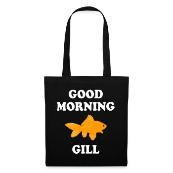 Bold Goldfish with Good Morning Greet - Stoffbeutel - Schwarz - Vorne
