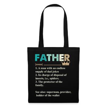 Papa Vater Vatertag - Stoffbeutel - Schwarz - Vorne