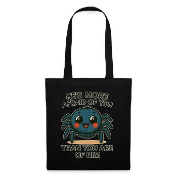 araignée mignon araignée dessin animé - Sac en tissu - noir - Devant
