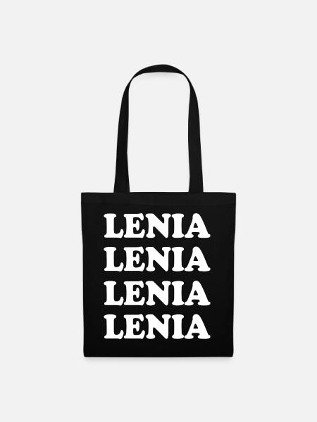 Lenia als Name - Stoffbeutel - Schwarz